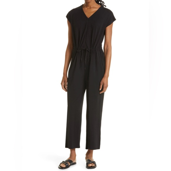 Eileen Fisher Pants - Eileen Fisher Jersey Crop Jumpsuit Black Size Medium